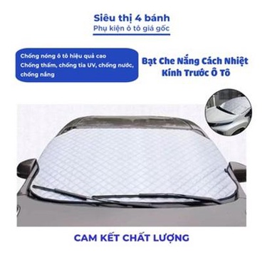 Bạt phủ kính lái ô tô, Tấm chắn nắng kính lái ô tô 4 lớp tráng bạc chống nắng tránh tia UV bảo vệ xe ô tô, xe hơi