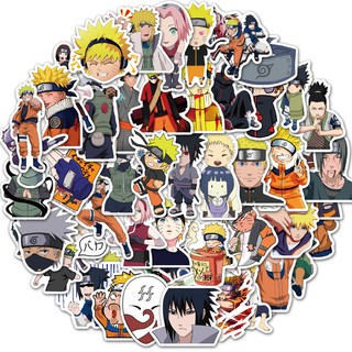 Bộ 10/ 25/ 50 hình dán hoạt hình Naruto trang trí đa dụng Ps4