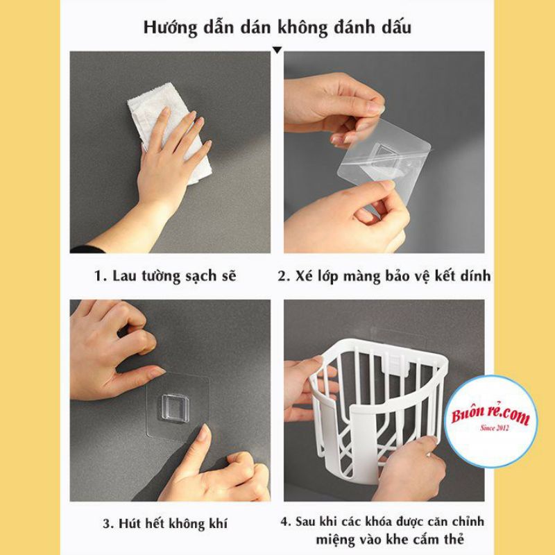 Giỏ, khay đựng giấy vệ sinh, đựng đồ đa năng dán tường tiện dụng