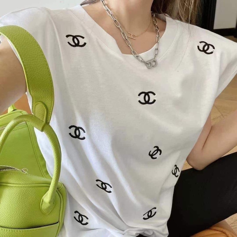 áo ba lỗ chờm vai 2M đen trắng chữ chaleo