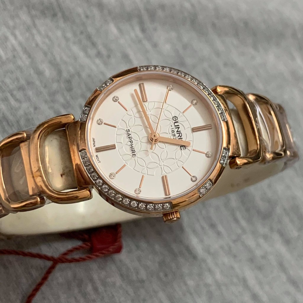 Đồng hồ Sunrise nữ chính hãng Nhật Bản L9997SA.RG.T - kính saphire chống trầy - bảo