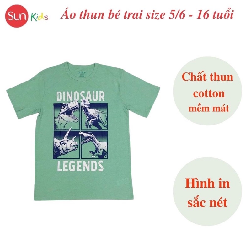 Áo thun bé trai xuất xịn, áo phông cho bé trai, chất cotton, size 5,6-16 tuổi, - SUNKIDS1