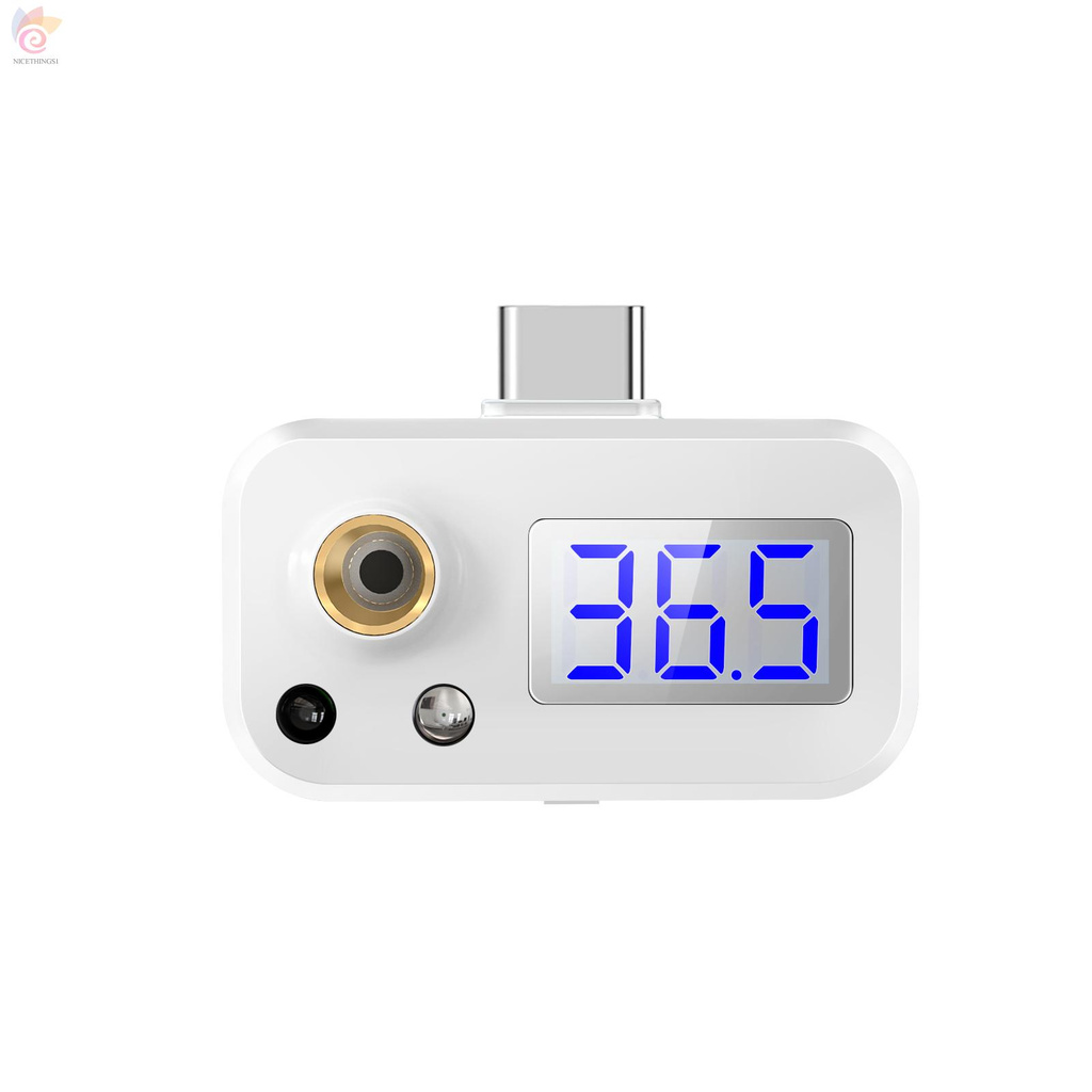 ET USB Infrared Thermometer Plug and Play Type-C Interface Measuring Body &amp; ObjectTemperature High Temperature Buzzer Mini Touchless Thermometer for Phone