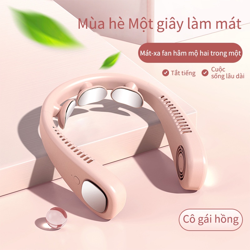 Quạt mát xa cổ di động Tay quạt thể thao treo không cánh miễn phí NBXFS