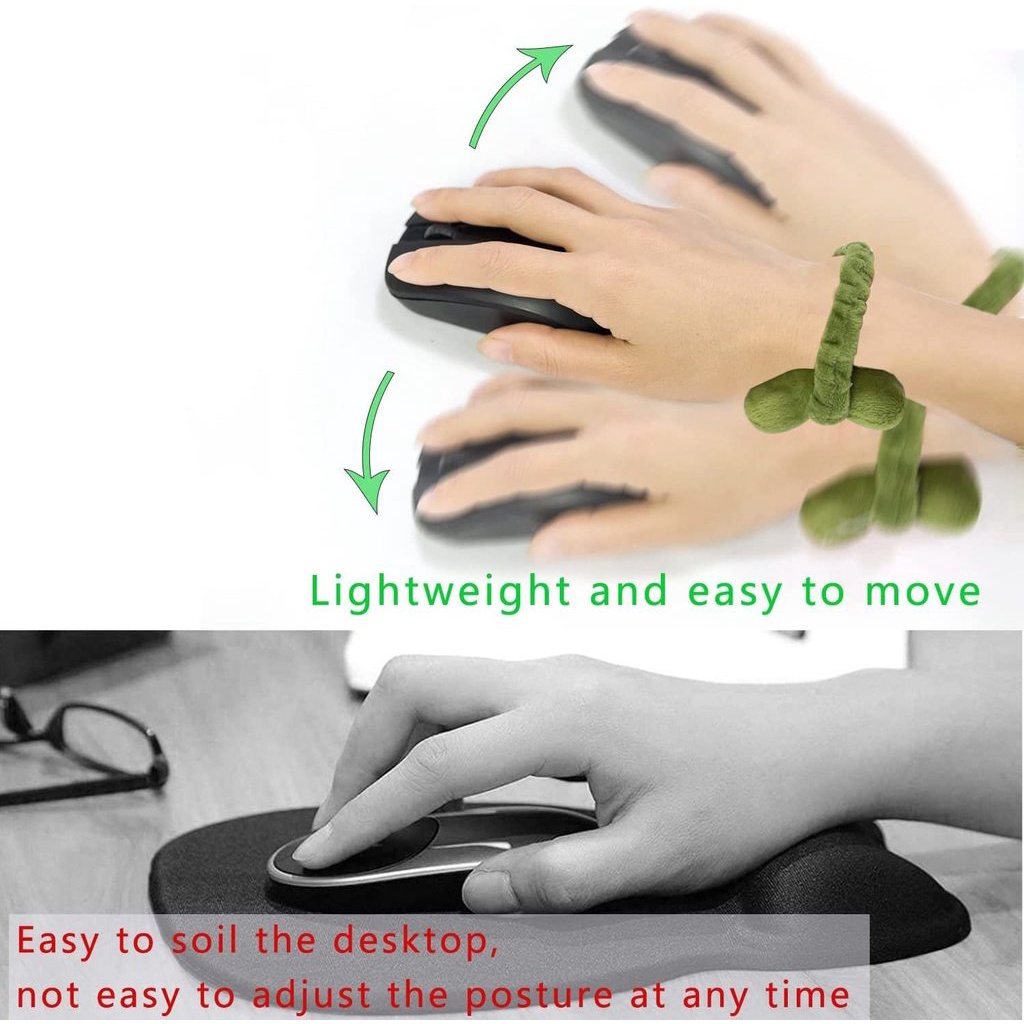 Set 2/1 Miếng Đệm Cổ Tay Dùng Chuột Co Giãn Tiện Dụng Cho Văn Phòng