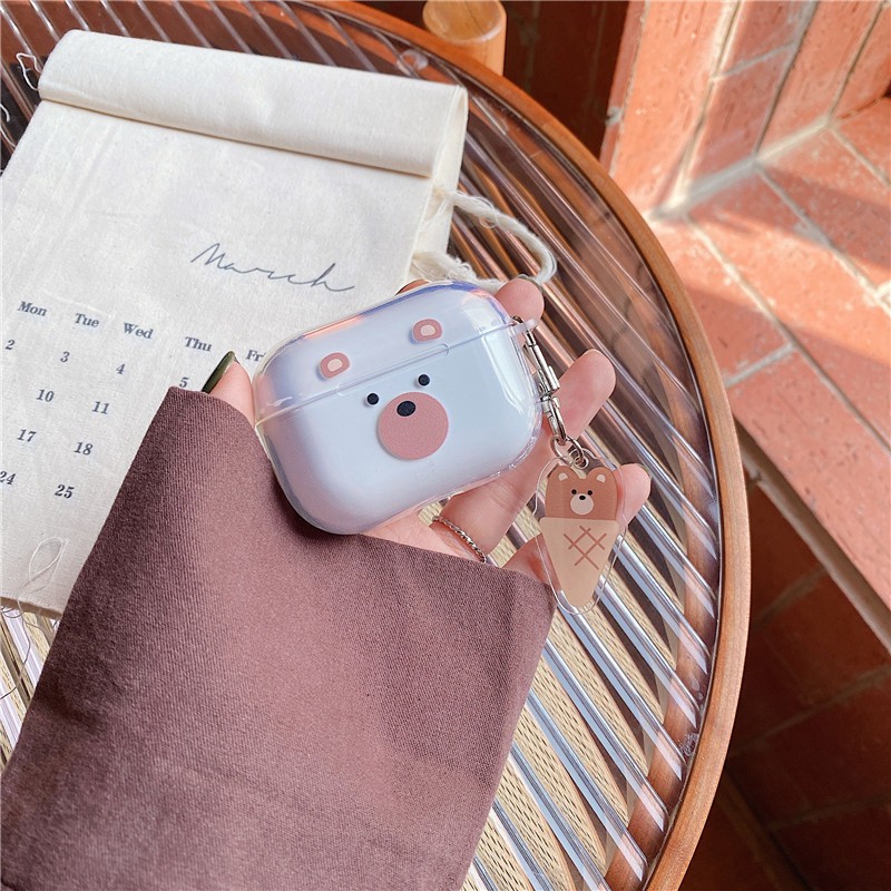 AirPods Pro Airpods 1/2 Mặt dây chuyền kem Hộp đựng tai nghe TPU Vỏ mềm | BigBuy360 - bigbuy360.vn