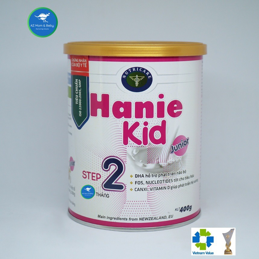 Sữa bột Nutricare Hanie Kid 2 dành cho trẻ biếng ăn &amp; suy dinh dưỡng (400g)