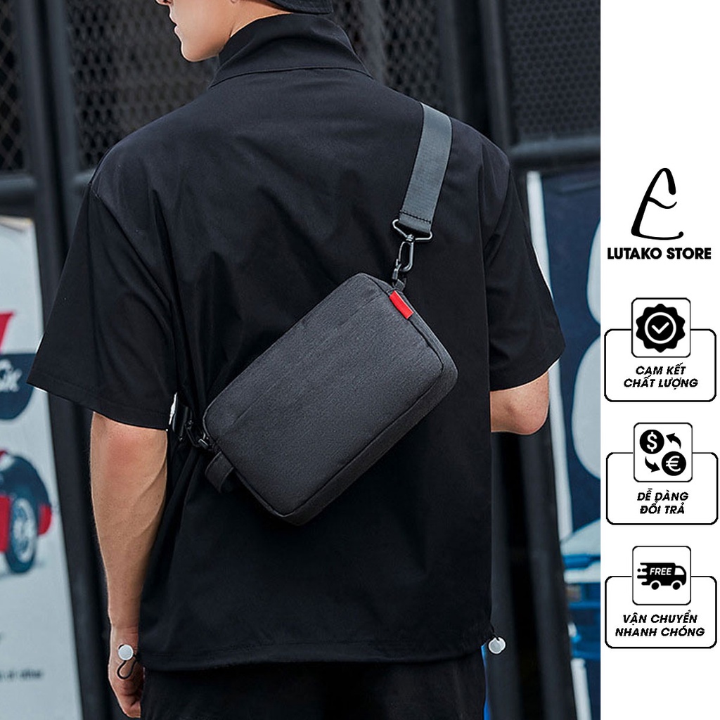 Túi đeo chéo nam cao cấp thời trang 26x5x16cm, túi messenger nam đựng ipad, điện thoại đi chơi LTKun 2768