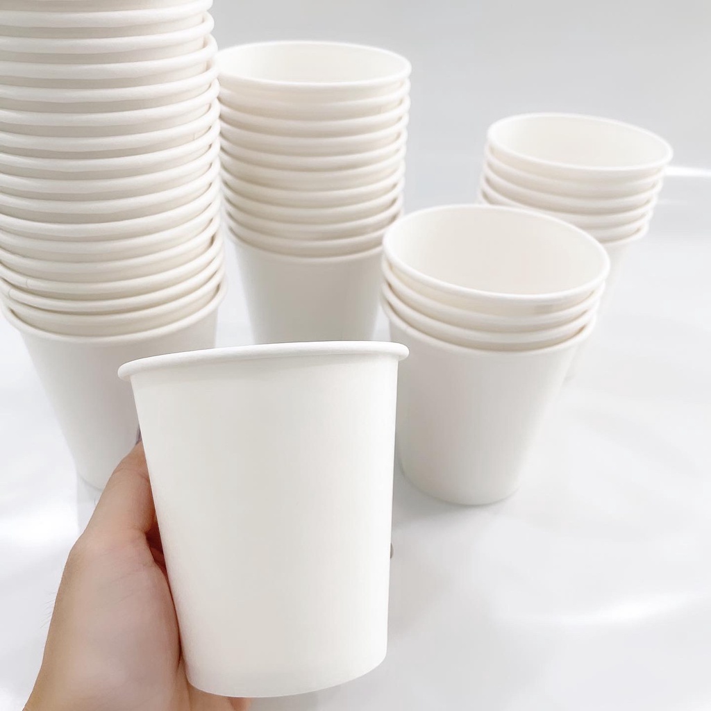 Ly giấy 12oz~354ml - Lốc 50 ly giấy trơn
