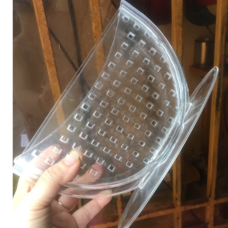 Nhúng bánh tráng 2 ngăn nhựa trong Acrylic cao cấp Size 21.5x13x7cm