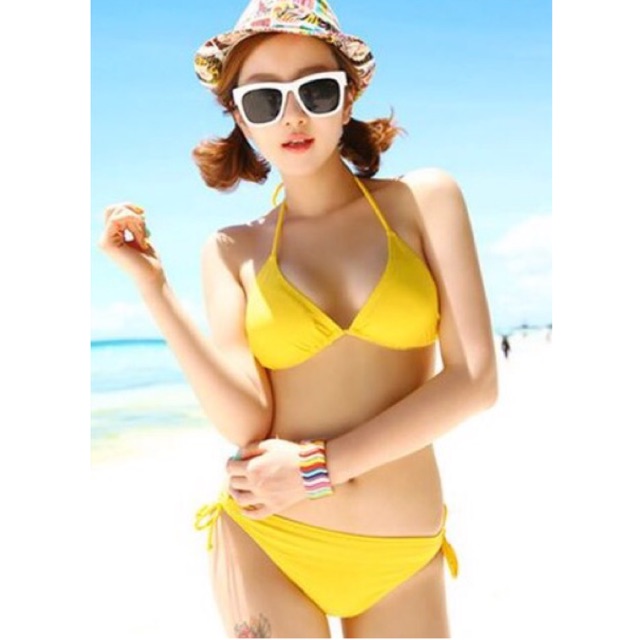 Bikini kiểu basic hoạ tiết lá, đen trơn, 9 màu | BigBuy360 - bigbuy360.vn