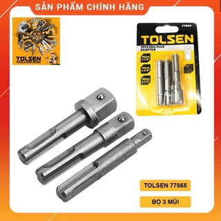 Bộ 3 mũi khoan nối đầu típ Tolsen 77865 hợp kim thép