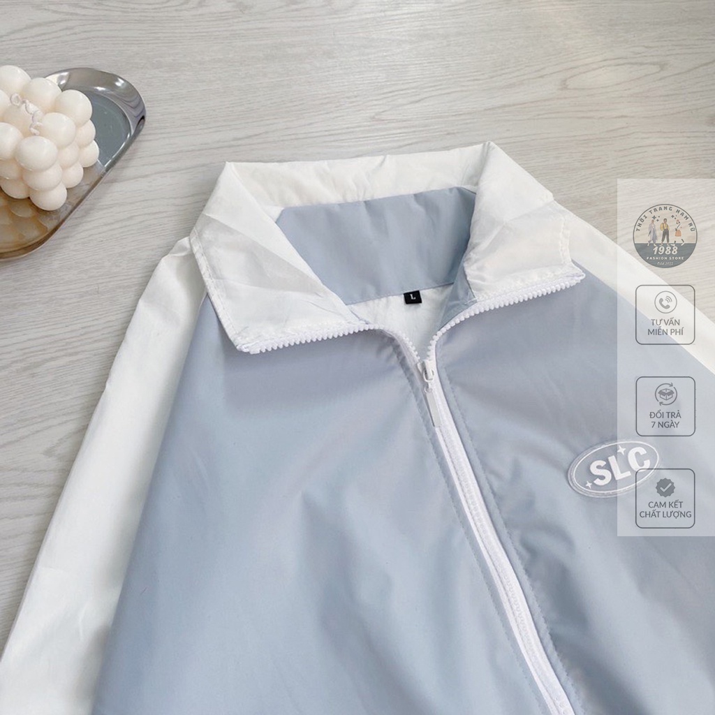 Áo Khoác Gió SLC, Áo Khoác Dù Nữ Mùa Đông Kiểu Unisex Form Rộng
