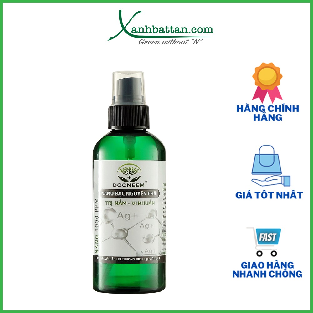 Nano Bạc Trừ Nấm Bệnh - Vi Khuẩn - Virus Cho Lan, Hoa Hồng, Cá Cảnh DOCNEEM 100 ml