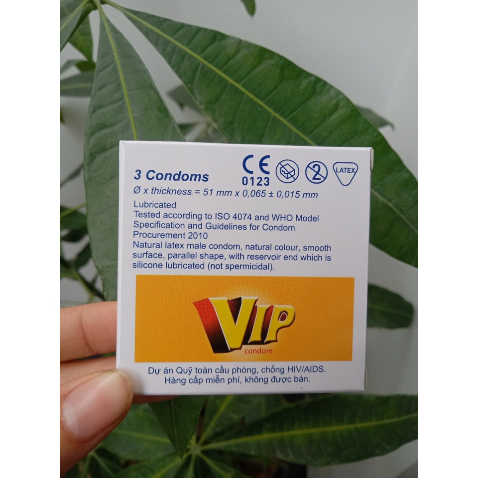 Bao cao su Vip hộp 3 cái