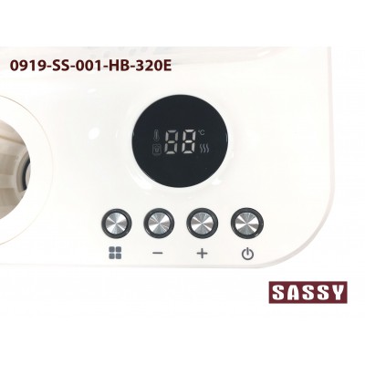 Máy Tiệt Trùng Bình Sữa và Hâm Sữa màn hình Led điều chỉnh nhiệt độ hâm sữa - 2 trong 1 Sassy - 320E