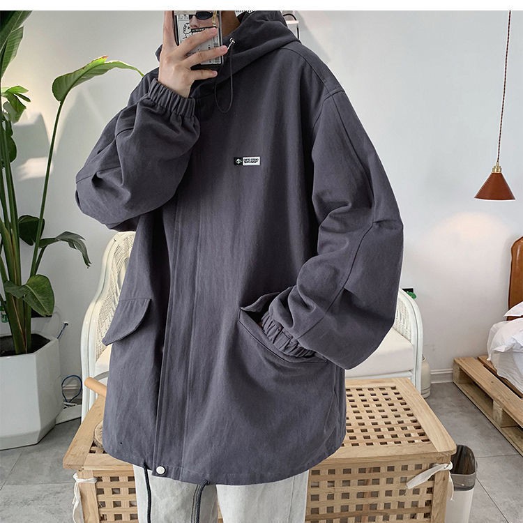 Áo Khoác Hoodie Dáng Rộng Thời Trang Phong Cách Hong Kong Cho Nam | BigBuy360 - bigbuy360.vn
