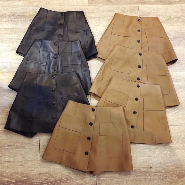 CHÂN VÁY DA TÚI HỘP KHUY BẤM | BigBuy360 - bigbuy360.vn