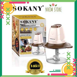 [Chính hãng] Máy xay thịt SOKANY LB7004A, Máy xay đa năng 2 tầng lưỡi xay thịt, xay đá siêu tiện dụng