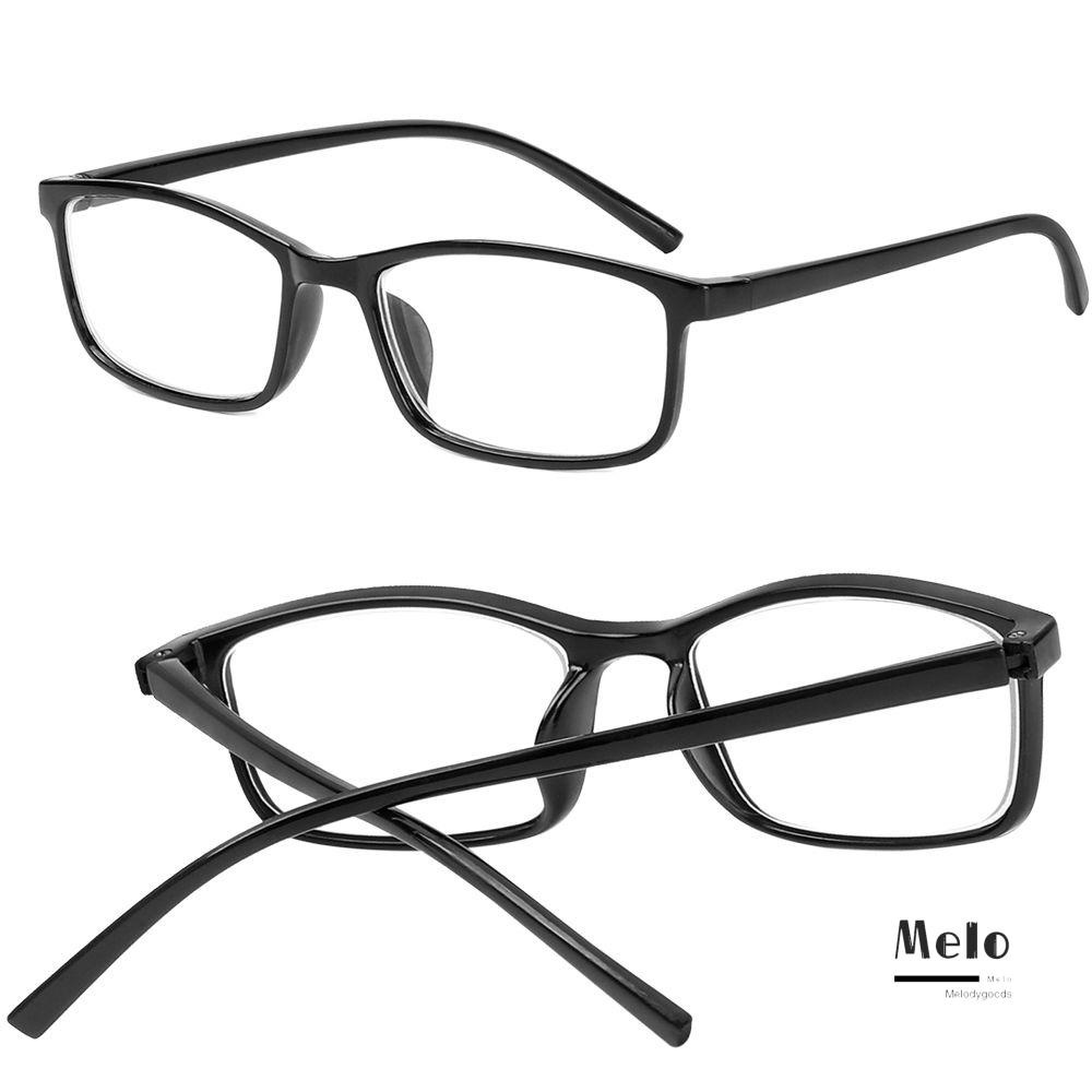 💍MELODG💍 Women Men Blue Film Flexible Portable Eyeglasses Myopia Glasses Vision Care New Fashion Reading Glasses -1.00~-4.0 Diopter Business Ultra Light Resin/Multicolor