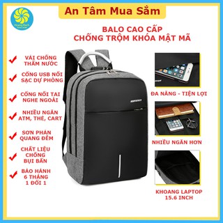 Balo Laptop Đẹp Nam Nữ Đi Học Du Lịch Cao Cấp Chống Trộm Mã Khóa Siêu Nhẹ Phản Quang Chống Nước.