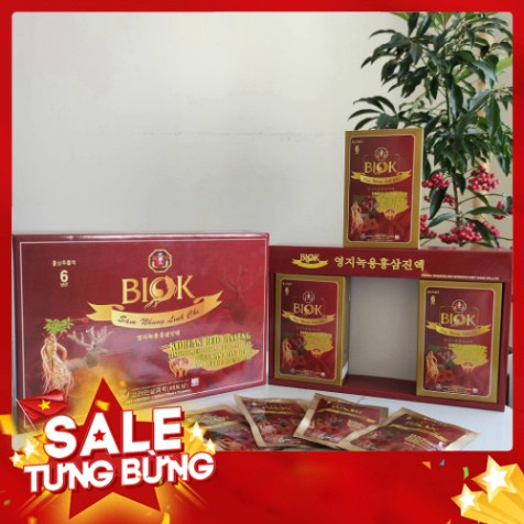 Nước uống sâm nhung linh chi Hàn Quốc - hộp trung 15 gói * 70ml