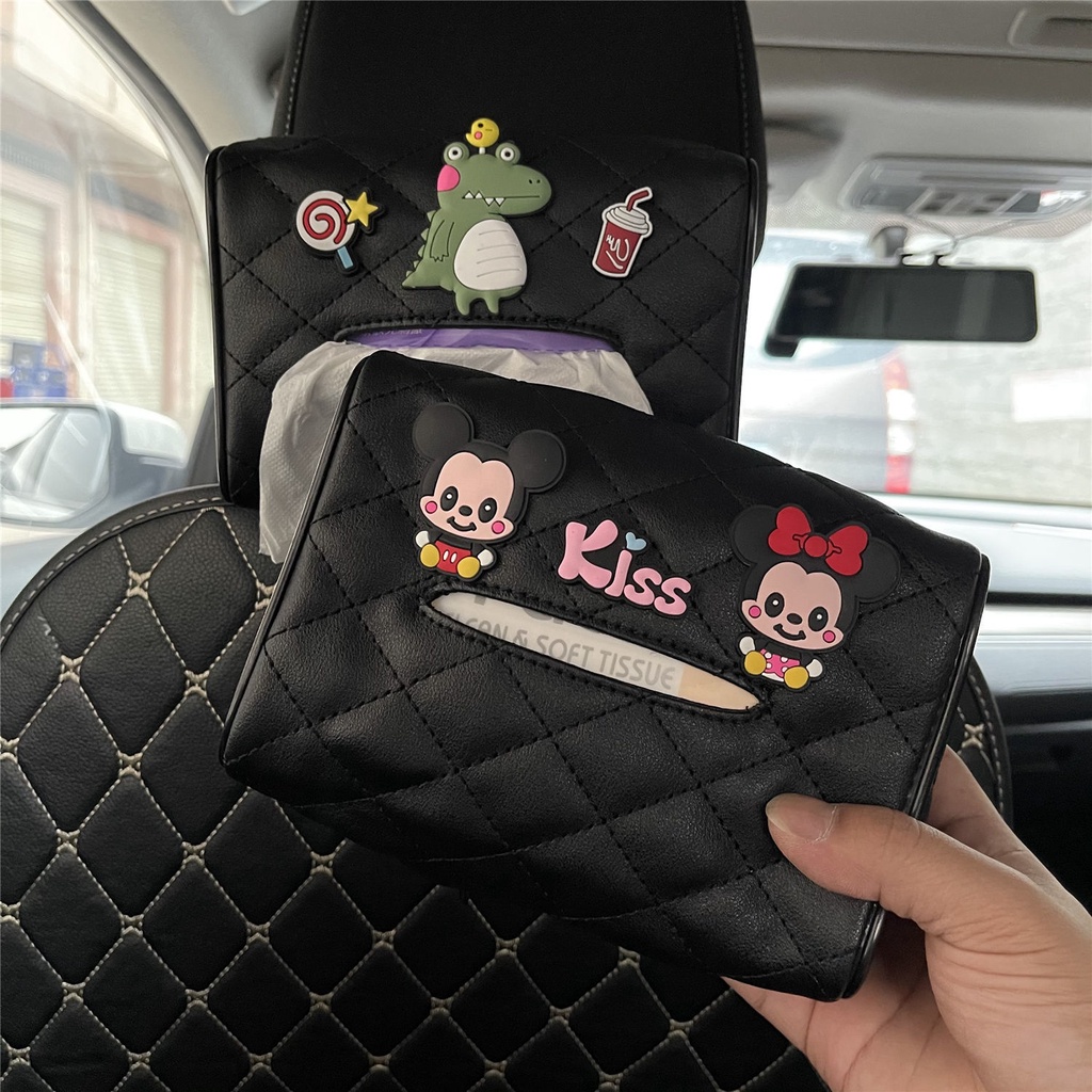 Hộp Đựng Khăn Giấy Thiết Kế Sáng Tạo Gắn Tấm Che Nắng Xe Hơi