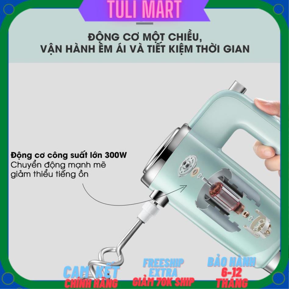 Máy Đánh Trứng Để Bàn Đa Năng Bear, Máy Đánh Trứng Cầm Tay Mini, Máy Đánh Bột, Đánh Kem Mini Để Bàn_Bảo Hành 12 Tháng