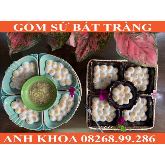 Khay đựng bánh trôi bánh chay Bát Tràng - Gốm sứ Bát Tràng Anh Khoa