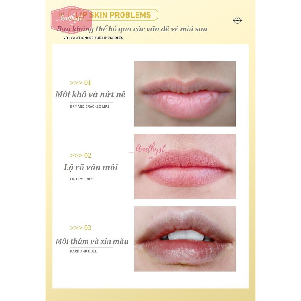 COMBO 50 Miếng Mặt Nạ Môi Bioaqua Moisturizing Lip Mask Dưỡng Ẩm Và Làm Mềm Môi