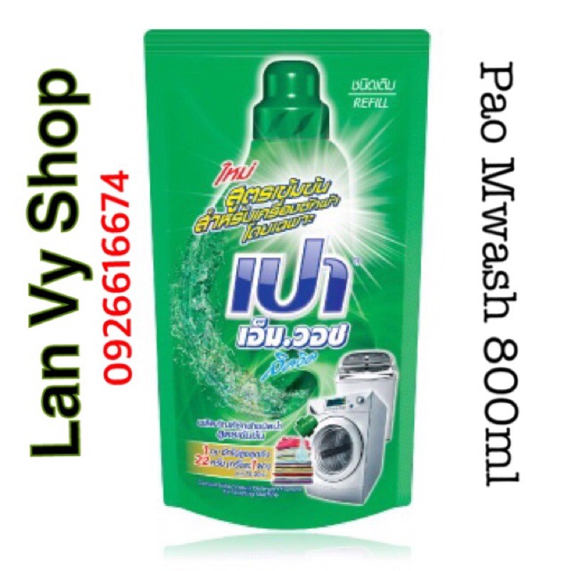 NƯỚC GIẶT XẢ PAO TÚI MWASH 800ml