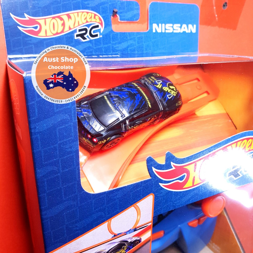 Hot Wheels RC '17 Nissan GT-R (R35) - Xe Điều Khiển Hotwheels Remote Control tỉ lệ 1:64  - Aust Shop Chocolate