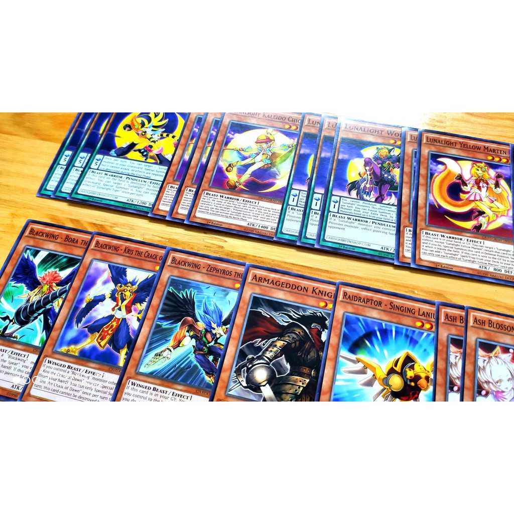 Bài Yugioh ❤️FREESHIP❤️ Thẻ bài Yugioh Lunalight Celina deck 54 lá