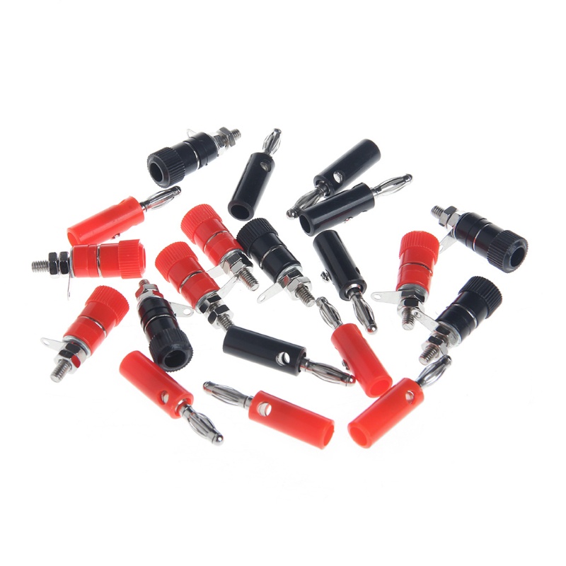 Set 10 Cặp Jack Cắm Bắp Chuối 4mm Màu Đỏ Đen