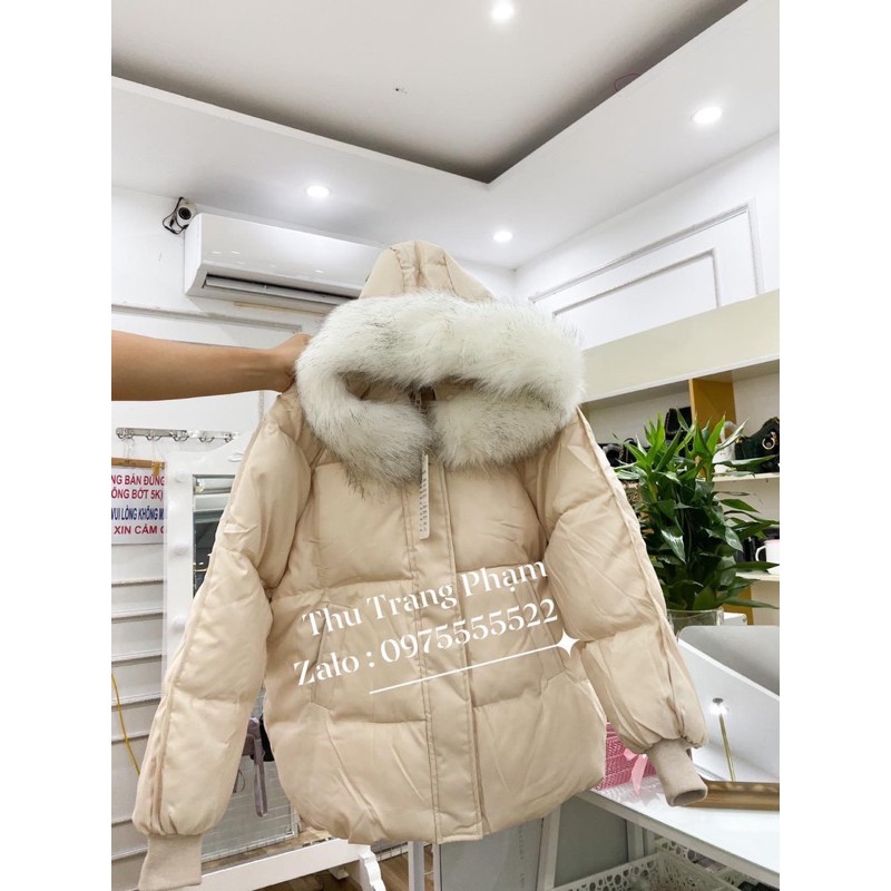 Áo phao béo ngắn tay gân mũ lông hàng QCCC (hàng có sẵn )-béo ngắn tay gân | BigBuy360 - bigbuy360.vn