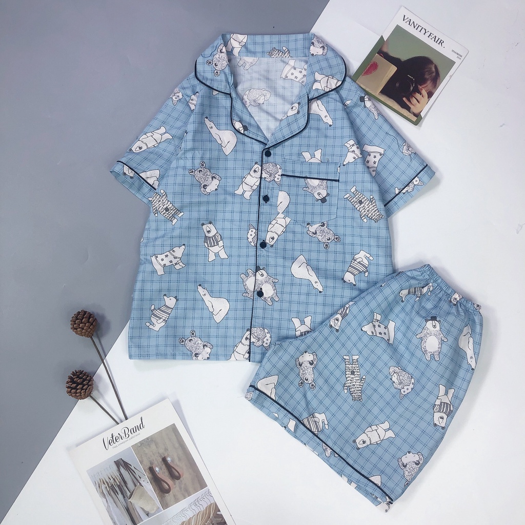 Màu mới Bộ ngủ Pijama quần cộc áo cộc chất kate thái hot hit, bộ PIZAMA bộ PYJAMA | BigBuy360 - bigbuy360.vn