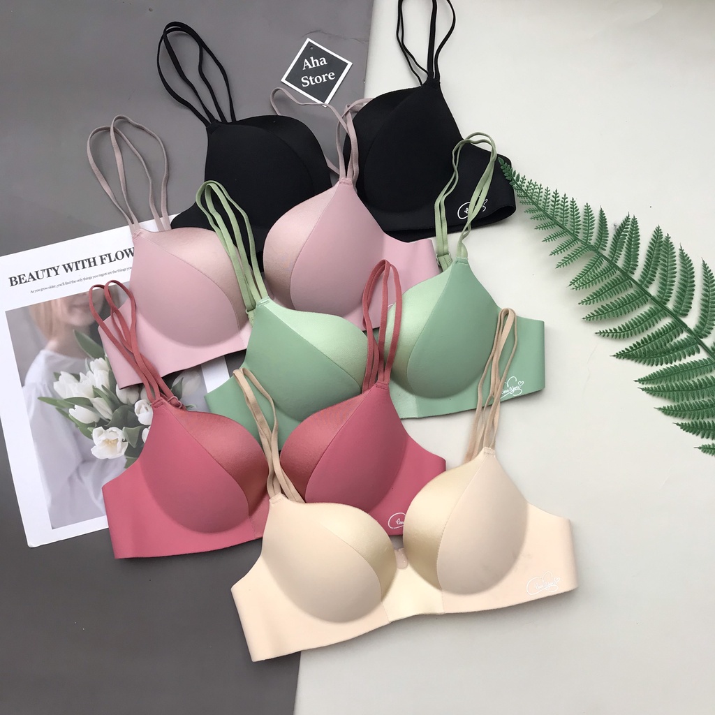 Áo Ngực Su Đúc Không Gọng Phối Lụa Hàng Cao Cấp YiOn Underwear AS04