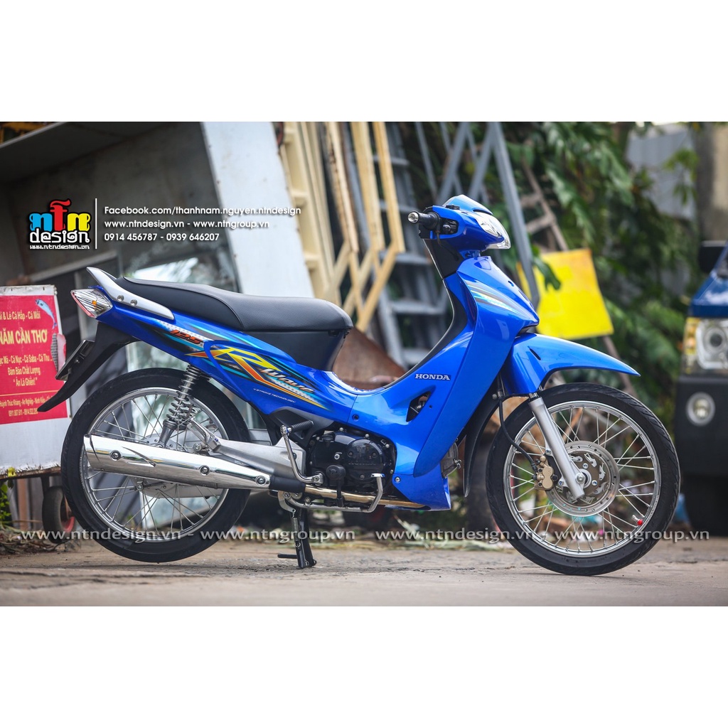 Tem rời Wave 125 xanh thái , tem 3 lớp cao cấp