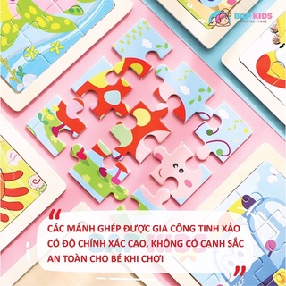 Xếp hình gỗ miếng cho bé