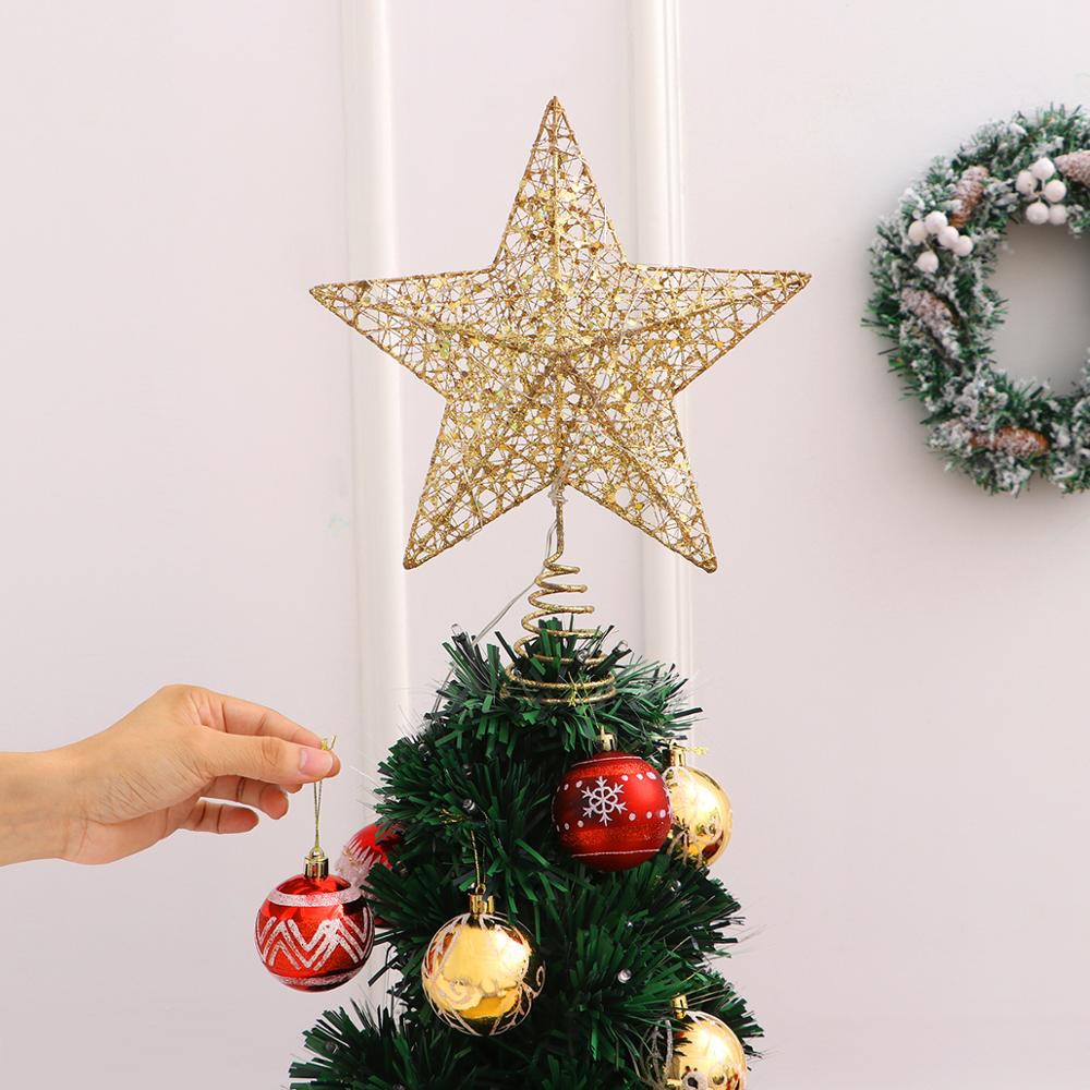 Ngôi Sao Trang Trí Cây Thông Noel Kích Thước 15 / 20 / 25cm Mới