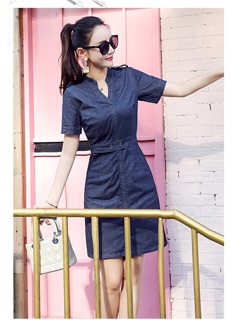ĐẦM JEAN ÔM CÔNG SỞ – MS: D709