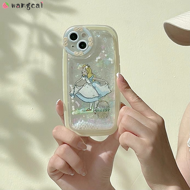 Ốp Điện Thoại Họa Tiết Hoa / Nơ / Ngọc Trai Phối Cát Lún Lấp Lánh Cho iPhone 13 12 11 Pro Max XS Max XR X