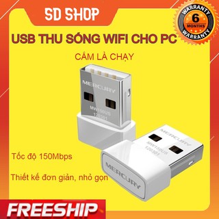 USB Mini thu sóng Wifi Không Dây Mercury tốc độ 150Mbps