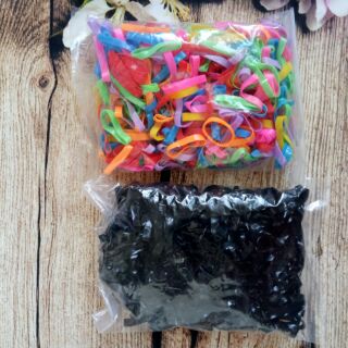 Sỉ 100g dây cột tóc đủ loại, đủ size