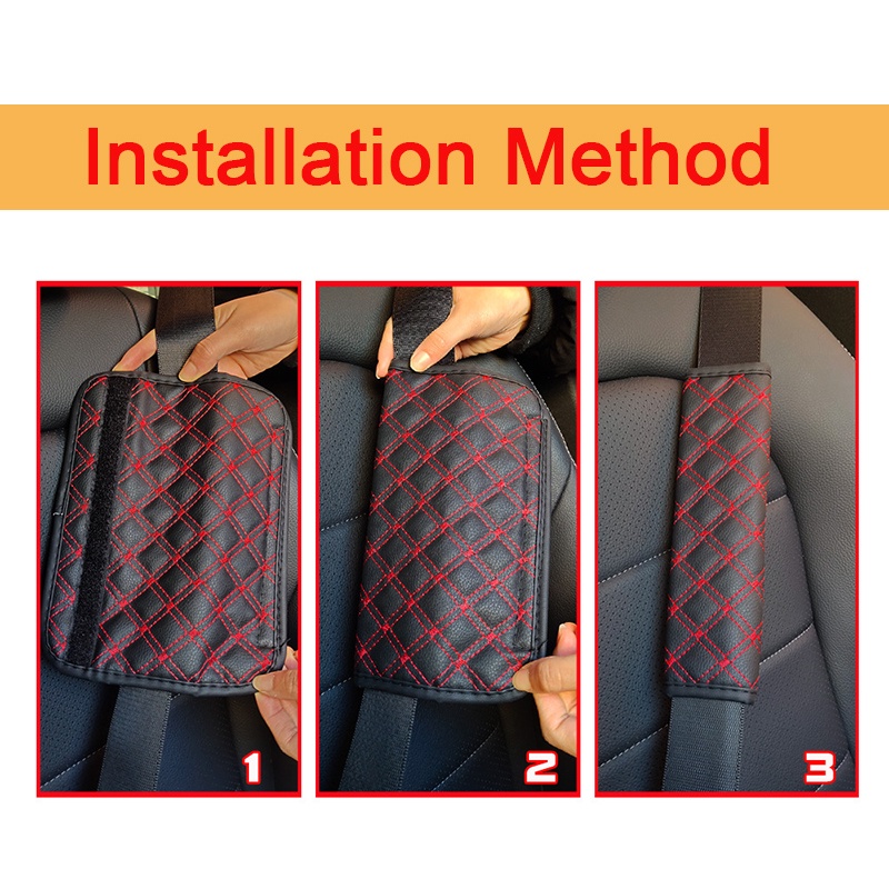 Bộ 2 Miếng Đệm Vai Gắn Ghế Ngồi Xe Hơi Bảo Vệ An Toàn Tiện Dụng
