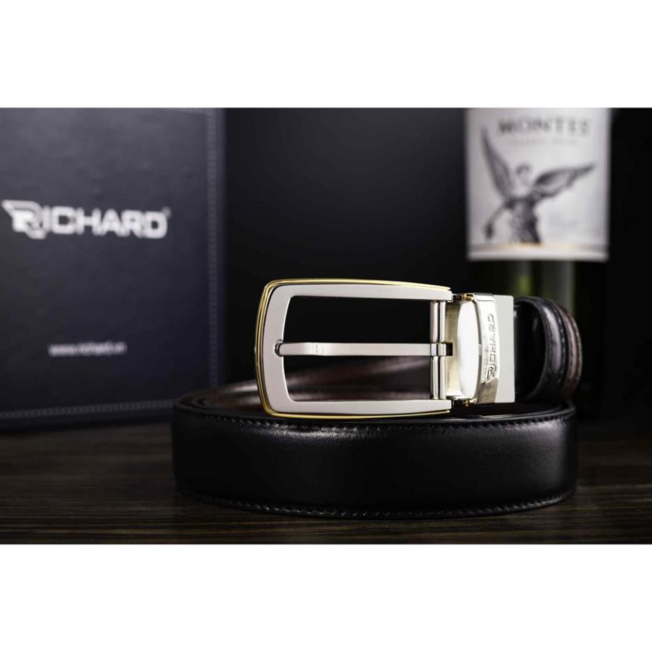 (New) ( Có sẵn) DÂY LƯNG NAM DA BÒ CAO CẤP RICHARD U 003 ( Bán Chạy)