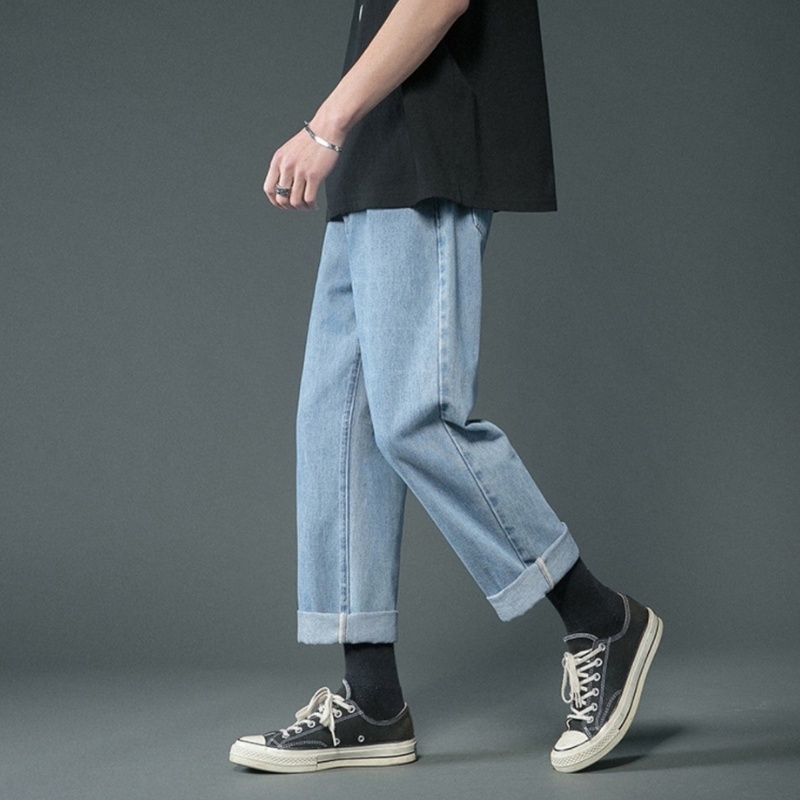 Quần Jean Nam, Quần Baggy xanh sáng nhạt, xanh đậm, trắng, xám ống suông rộng TR02 hottrend 2022-Trend Clothing!
