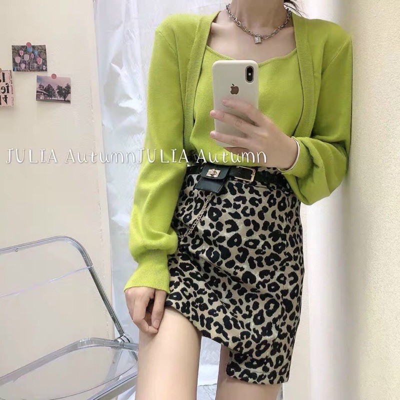 Chân váy dạ báo kèm đai túi xích QC hot hit | BigBuy360 - bigbuy360.vn