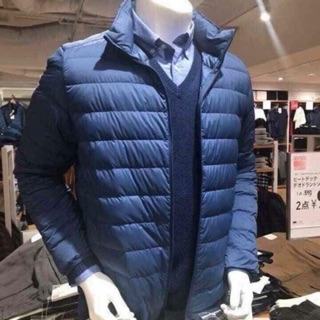 Áo lông vũ nam màu 66 blue size S mua Uniqlo Nhật