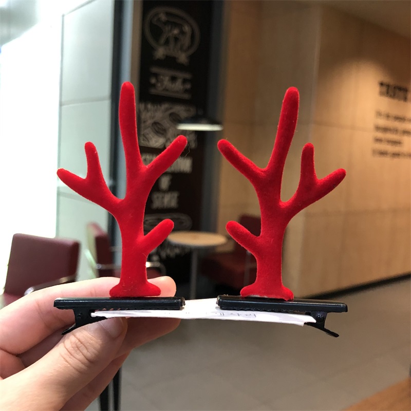 Cài tóc kiểu sừng tuần lộc phong cách Giáng sinh